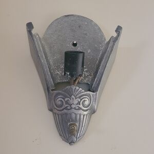 Art Deco Architectural Salvage Wall Sconce Vintage Metal